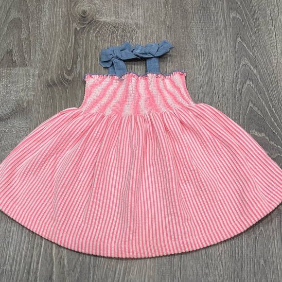 Zara Other - Zara Pink Striped Baby Dress 6-9 month J23